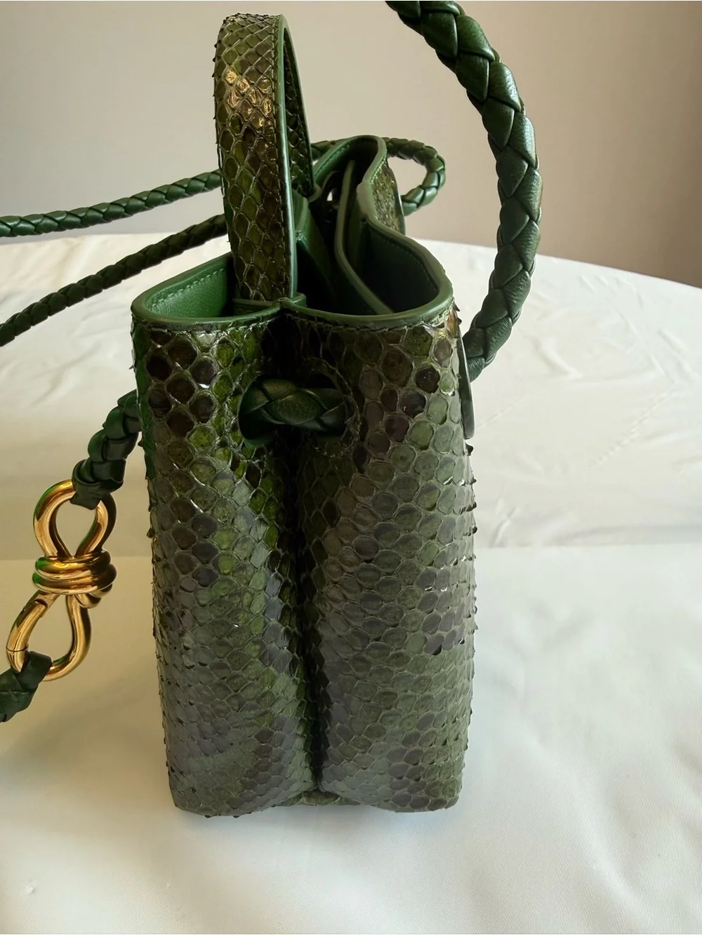 Bottega Veneta Green Python Bag Rare Only 15 made NEW Milan - unavailable in US